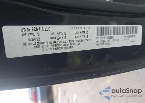 2016 Dodge Charger Road/Track z USA, uszkodzony, nr VIN 2C3CDXCT3GH233364